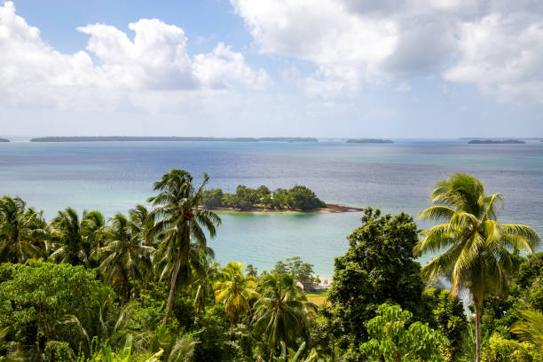 Marovo Lagoon in Solomon Islands stock photo