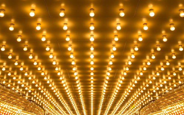 marquee lights stock photo