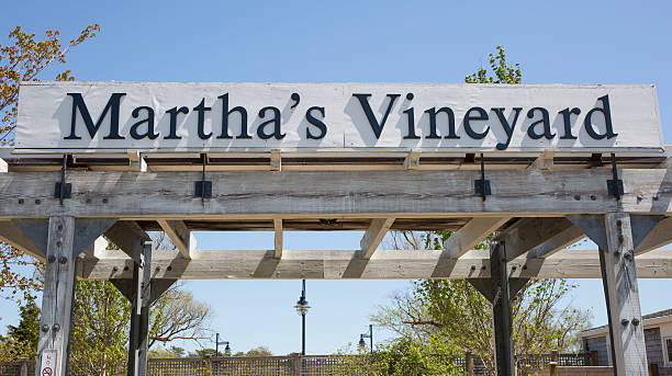 Martha's Vineyard sign stock photo