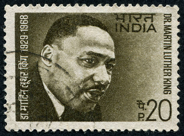 Martin Luther King Jr. Stamp Richmond, Virginia, USA - June 17th, 2012: Cancelled Stamp From India Featuring The American Civil Rights Leader, Martin Luther King Jr. martin luther king stock pictures, royalty-free photos & images