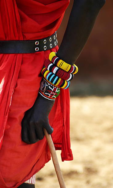 masai's bracelets  maasai warrior stock pictures, royalty-free photos & images