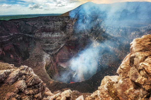 Masaya Volcano National Park in Nicaragua stock photo