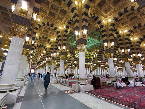 Masjid An Nabawi In Medina Stockfoto Und Mehr Bilder Von Al