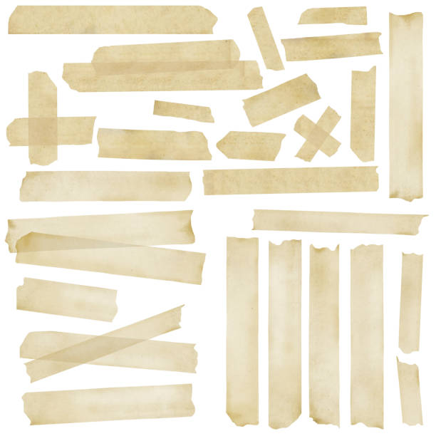 Masking Tape Collection Masking Tape Isolated on White label photos stock pictures, royalty-free photos & images