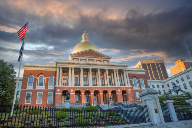 Massachusetts State House stock photo