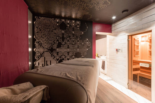 Massage Room Interior Design In Wellness And Spa Center Dim