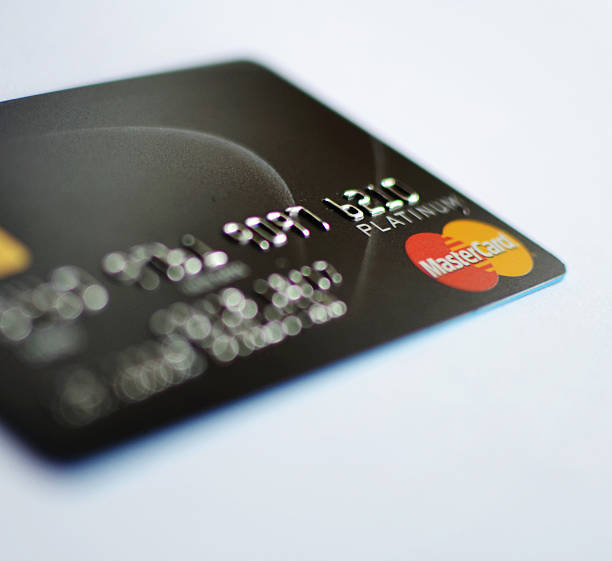 Mastercard Platinum Credit Card. stock photo