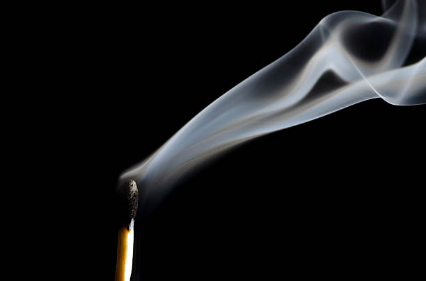 Matchstick with Smoke stock photo