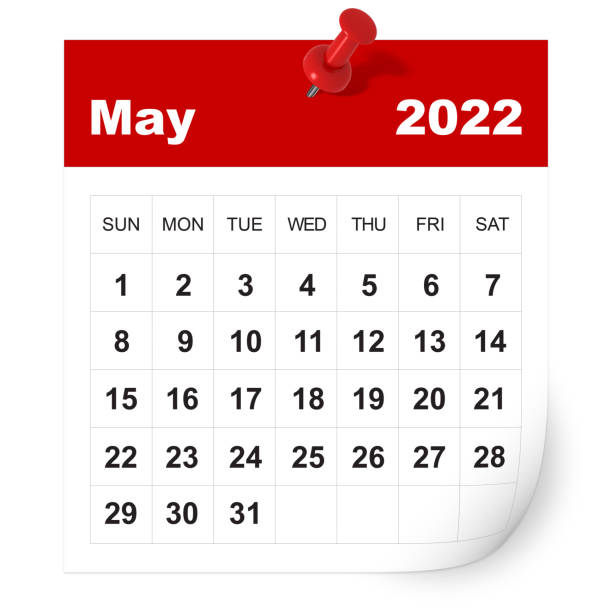 May 2022 calendar stock photo