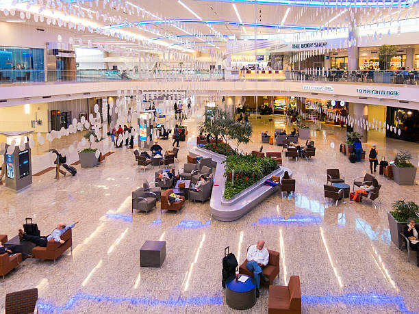 Maynard Jackson international terminal on Atlanta airport, USA stock photo