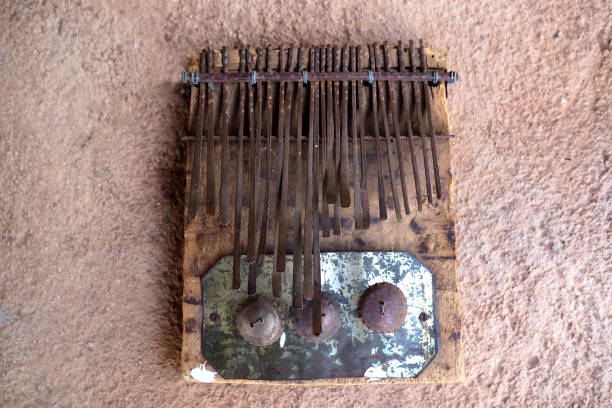 Mbira, traditional Zimbabwean musical instrument stock photo