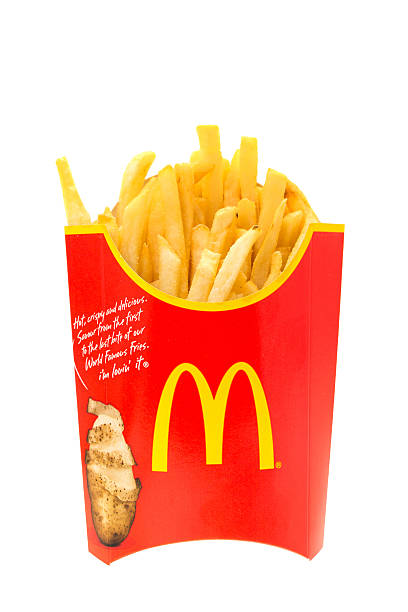 McDonalds large fries stock photo