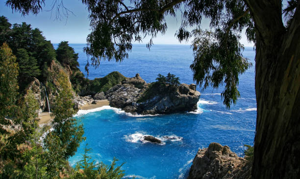 McWay falls, Scenic Highway N1 stock photo