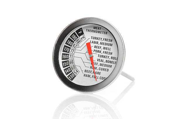 meat thermometer stock photo