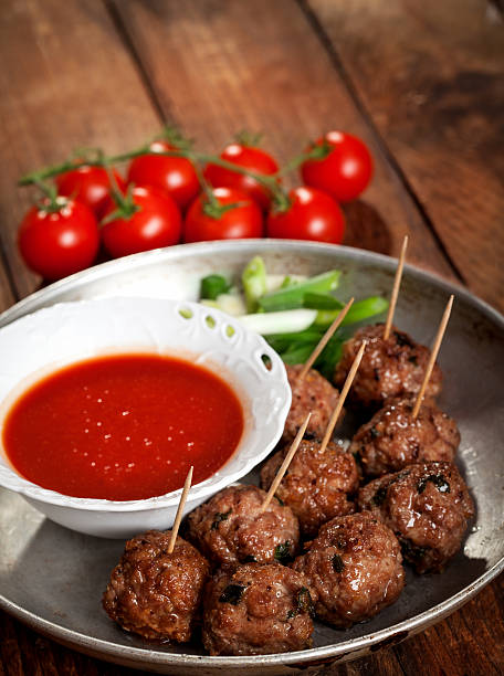 Meatball Appetizers stock photo