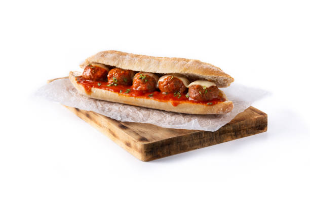 Meatball sub sandwich stock photo