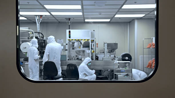 Medical factory production laboratory stock photo