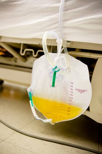 Medical Grade Urine Collection Bag Stock Photo - Download Image Now ...