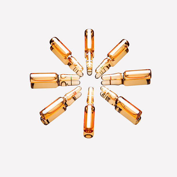 Medical Group of ampules on white background ampoule stock pictures, royalty-free photos & images