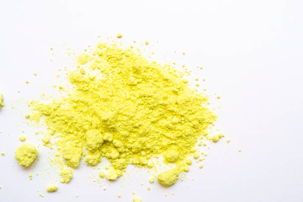 Medicinal sulfur powder stock photo