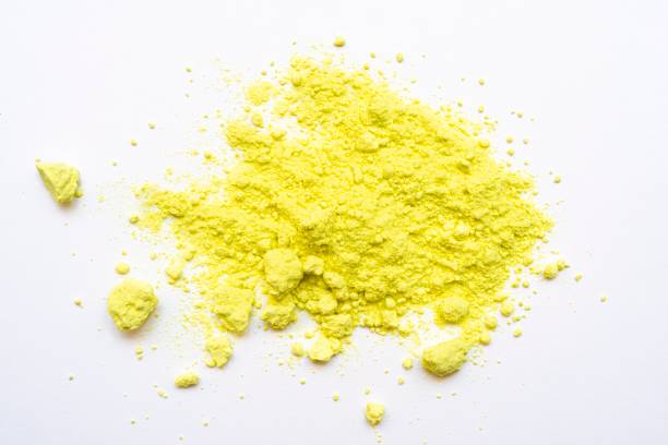Medicinal sulfur powder stock photo
