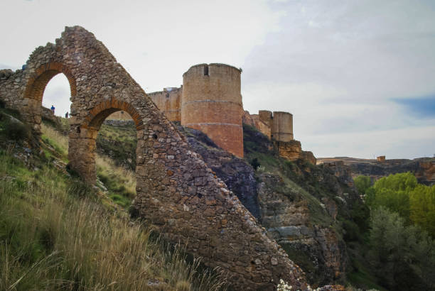 Medieval castle in Berlanga del Duero, Soria, Castile and Leon, Spain stock photo