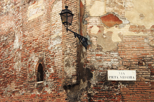 Medieval corner in Verona, Italy