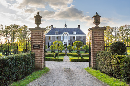 DALFSEN, NETHERLANDS, - May 01, 2015: Medieval estate house Den Berg in Dalfsen MIllingen