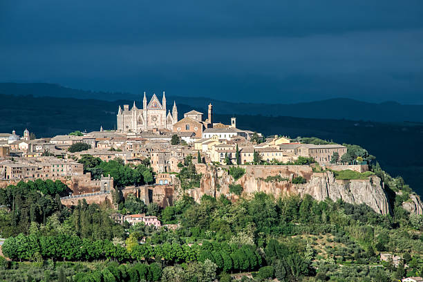 Medieval fortified town of Orvieto, Umbria, Italy, Europe stock photo