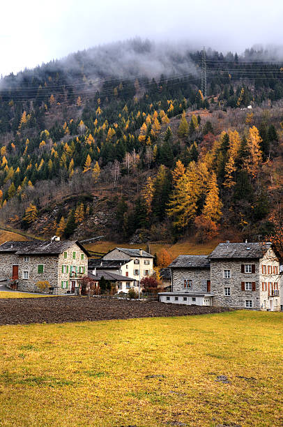 Medieval village. Suiza. Switzerland stock photo