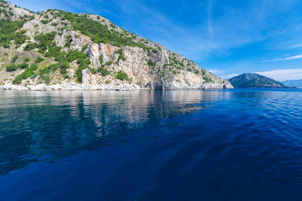 Mediterranean Coastline in Marmaris, Turkey stock photo