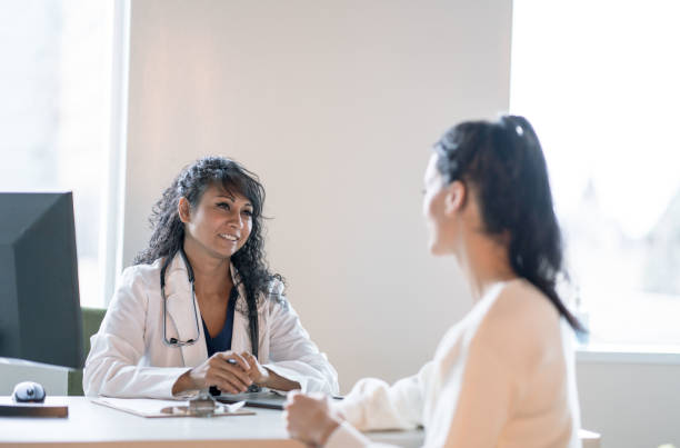 Meeting with the Doctor stock photo