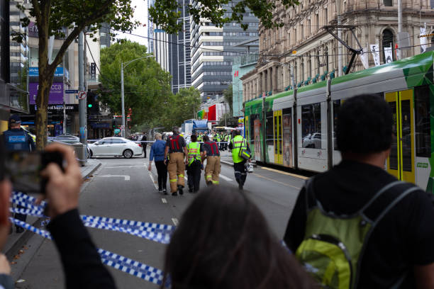 Melbourne Bourke Street incident 20 January 2017 stock photo