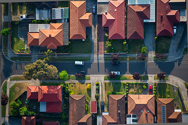 Melbourne suburbs 2 Flying over the suburbs of Melbourne melbourne street stock pictures, royalty-free photos & images
