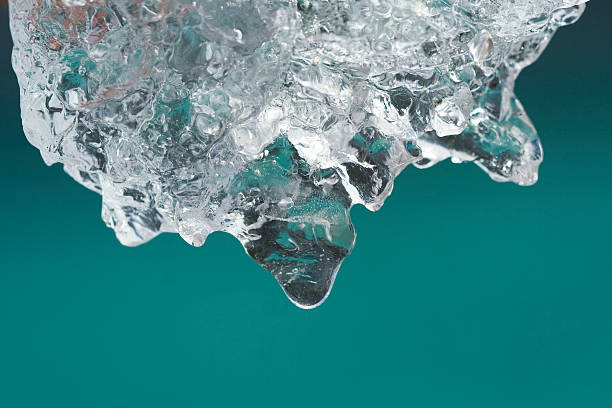 Melting ice from glacier stock photo