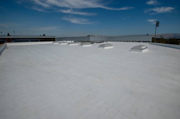 Membrane Roof New membrane roof on a large office building. membrane stock pictures, royalty-free photos & images