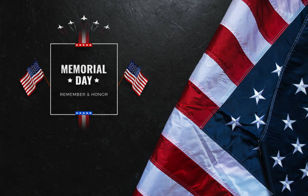 US Memorial Day and Flag of USA US Memorial Day and Flag of USA memorial day background stock pictures, royalty-free photos & images