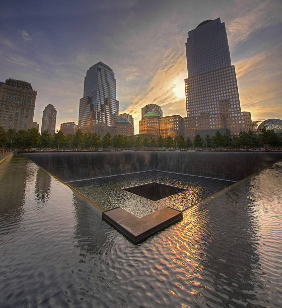 9/11 Memorial Site Ground Zero 9/11 Memorial Site in Manhattan, New York City 911 memorial stock pictures, royalty-free photos & images