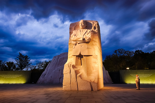 Washington, DC, USA - October 10, 2012: Memorial to Dr. Martin Luther King. The memorial is America's 395th national park. 