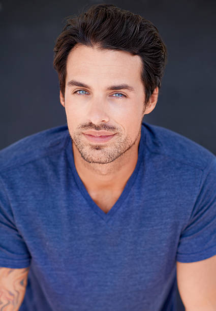 Best Attractive Man Black Hair Blue Eyes Stock Photos