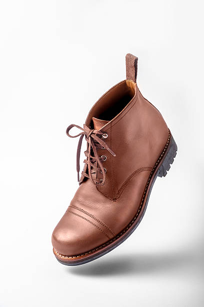 Men's brown Leather boot stock photo