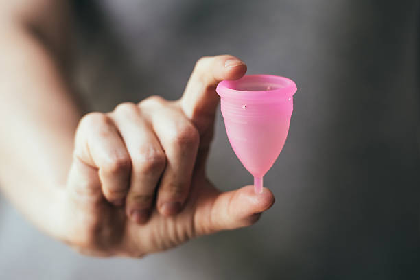 Menstrual cup stock photo
