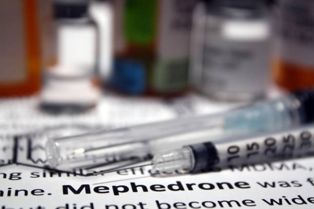Mephedrone recreational drug Mephedrone is a synthetic stimulant drug of the amphetamine and cathinone classes. mephedrone stock pictures, royalty-free photos & images