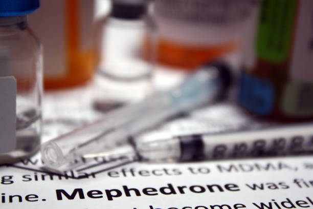 Mephedrone synthetic stimulant drug Mephedrone is a synthetic stimulant drug of the amphetamine and cathinone classes. mephedrone stock pictures, royalty-free photos & images