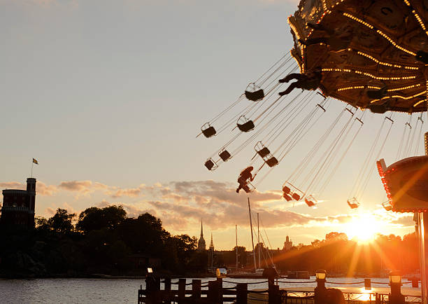 merry-go-round - summer stockholm bildbanksfoton och bilder