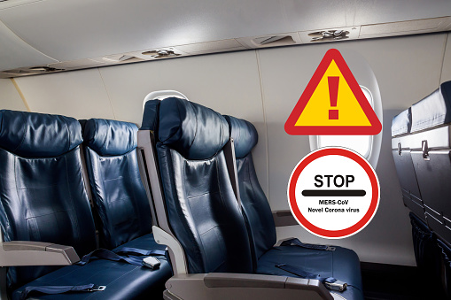 Merscov中国感染斬新コロナウイルスアームチェア乗客のキャビンで安全ベルト航空機の座席と窓付き コロナウイルスのストックフォトや画像を多数ご用意 Istock
