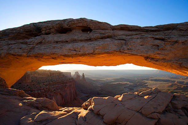 Mesa Arch at Sunrise (June) stock photo