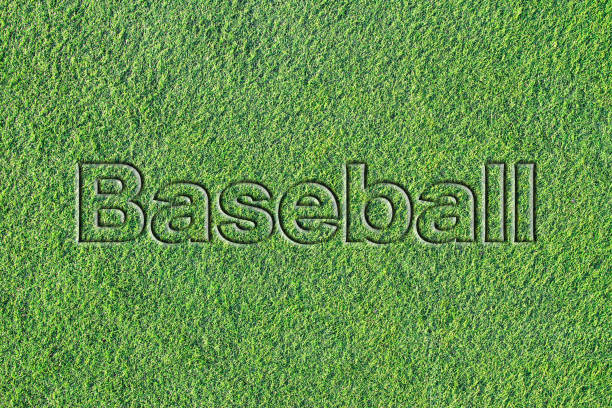 Message on Artificial turf (Baseball) stock photo