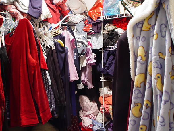 Messy Closet stock photo