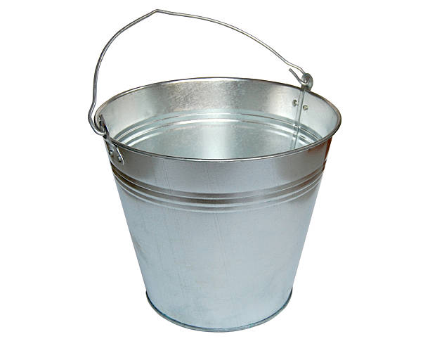 Metal bucket. stock photo